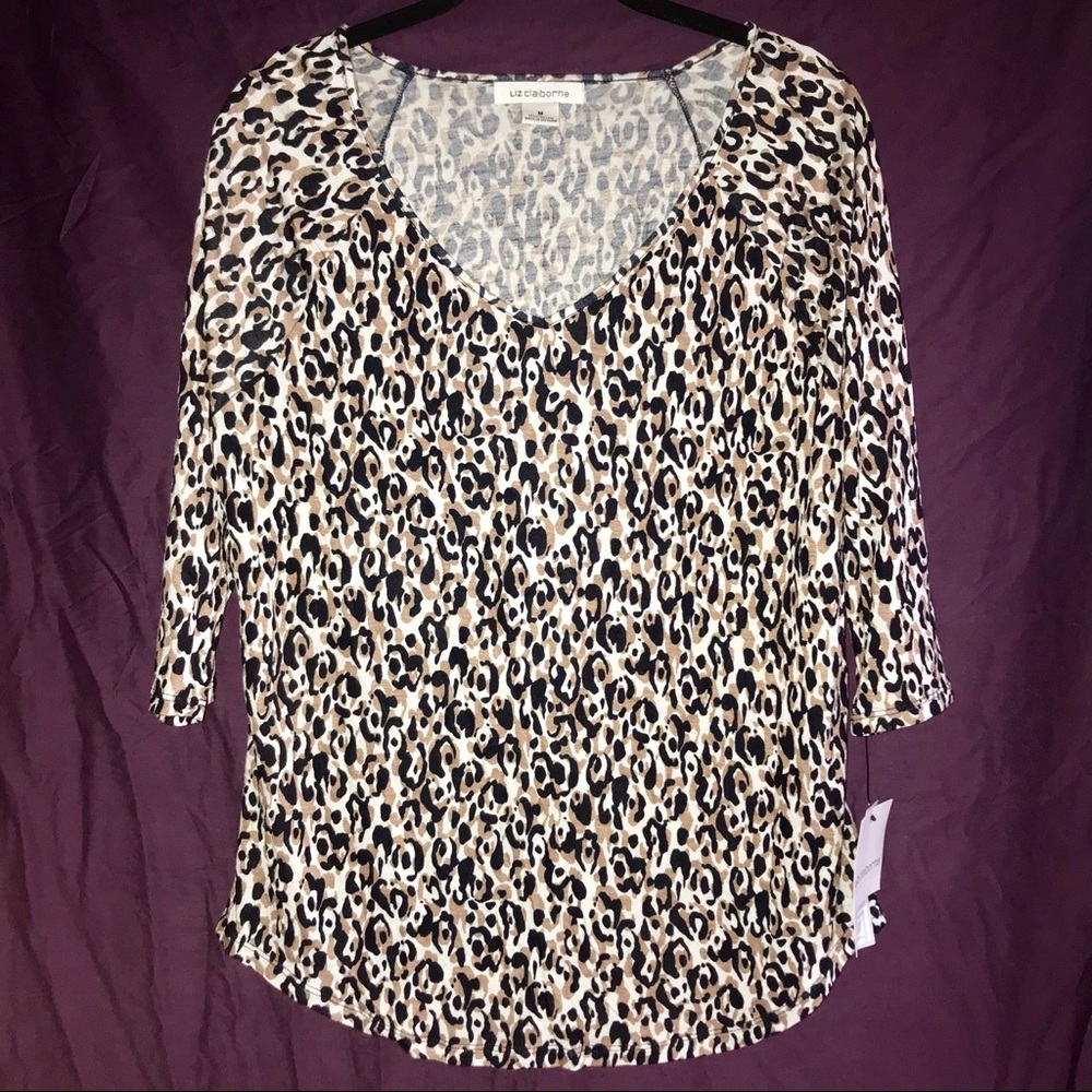 NEW Liz Claiborne Patterned Top